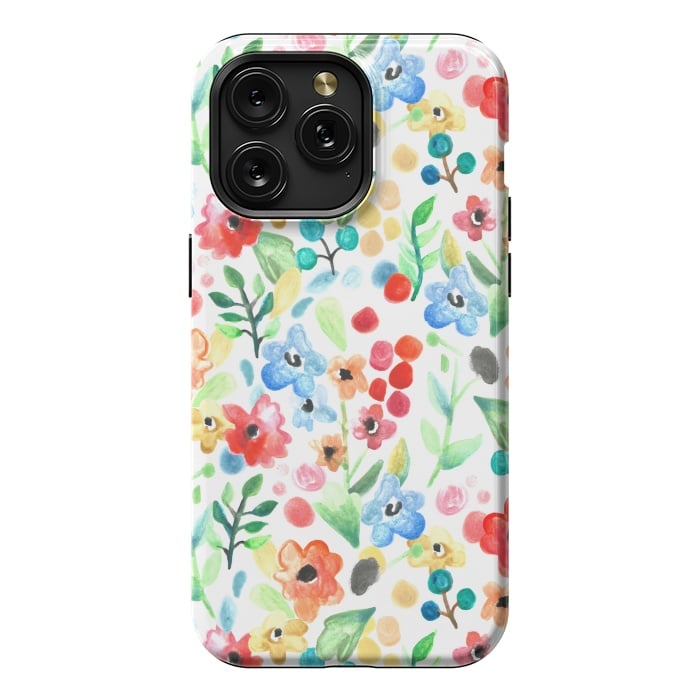 iPhone 15 Pro Max StrongFit Flourish - Watercolour Floral by Tangerine-Tane