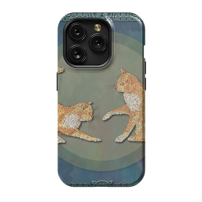 iPhone 15 Pro StrongFit Ginger Cats by Lotti Brown