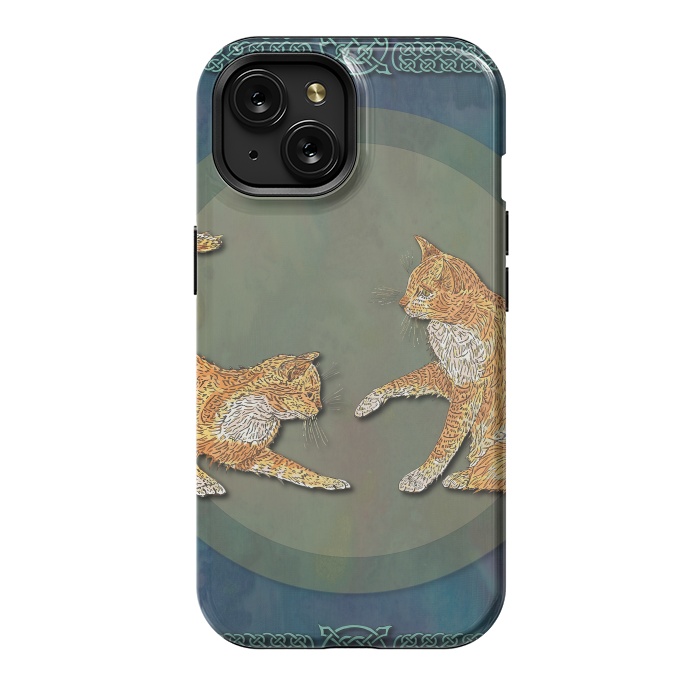 iPhone 15 StrongFit Ginger Cats by Lotti Brown
