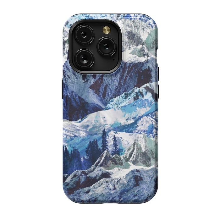 iPhone 15 Pro StrongFit Blue mountains landscape art by Oana 