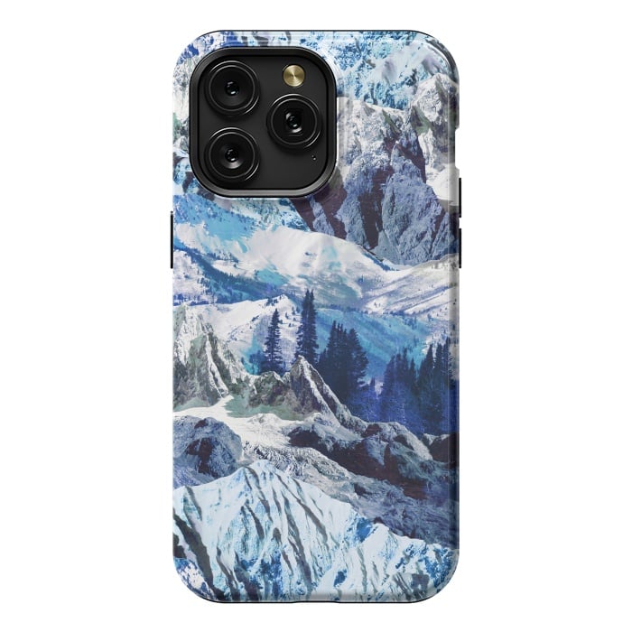 iPhone 15 Pro Max StrongFit Blue mountains landscape art by Oana 