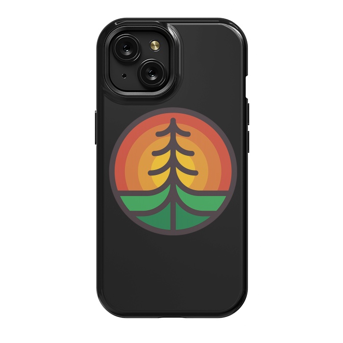 iPhone 15 StrongFit Tree and Sunset by Afif Quilimo