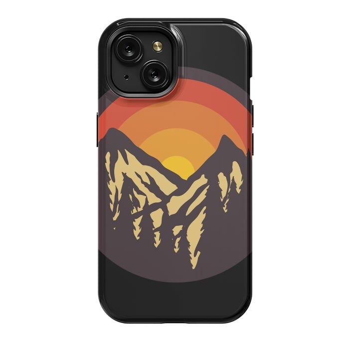 iPhone 15 StrongFit Mountain Sunset by Afif Quilimo