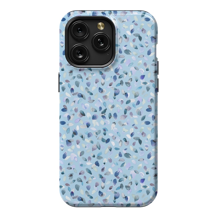 iPhone 15 Pro Max StrongFit Flower Petals Soft Blue by Ninola Design