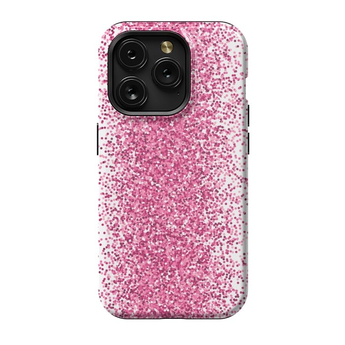 iPhone 15 Pro StrongFit Pink Sparkles by Martina