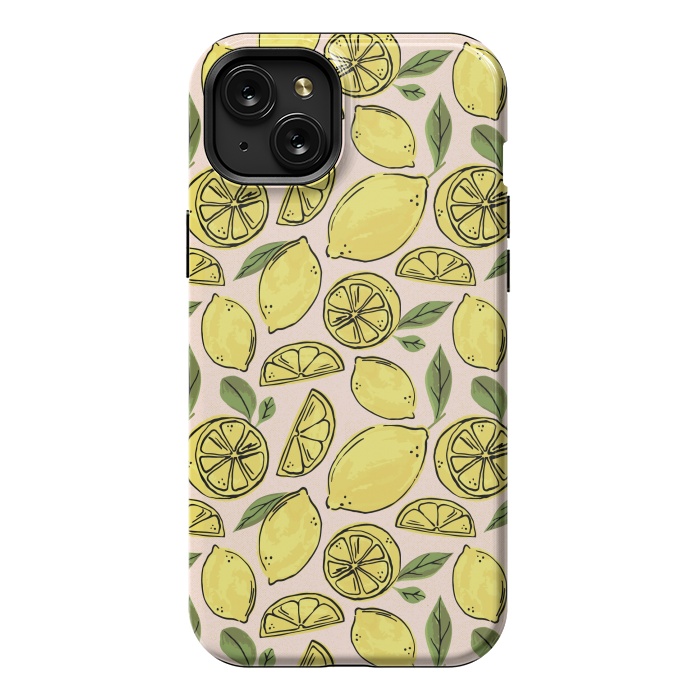 iPhone 15 Plus StrongFit Lemons by Melissa Lee