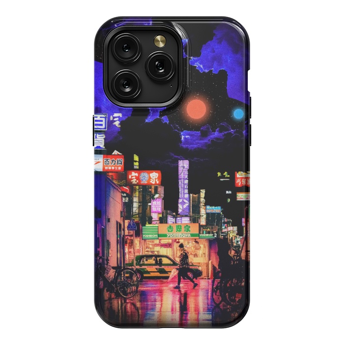 iPhone 15 Pro Max StrongFit Neon streets by Steve Wade (Swade)