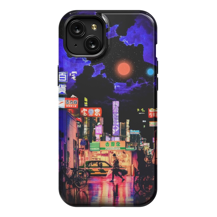 iPhone 15 Plus StrongFit Neon streets by Steve Wade (Swade)