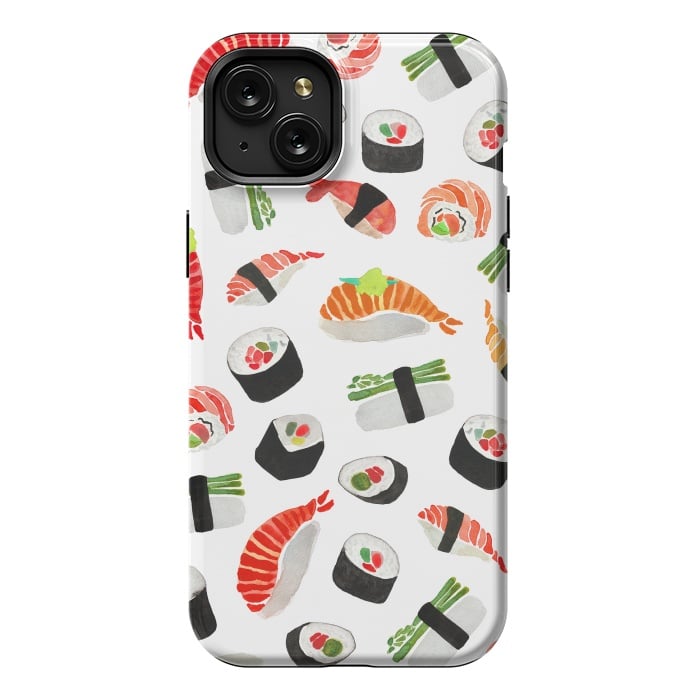 iPhone 15 Plus StrongFit Sushi Pattern by Amaya Brydon