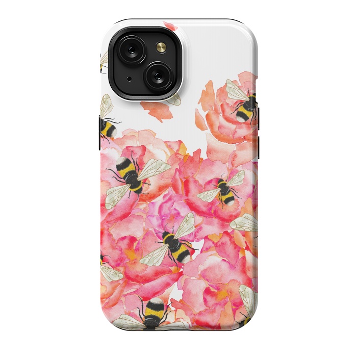 iPhone 15 StrongFit Bee Blossoms by Amaya Brydon