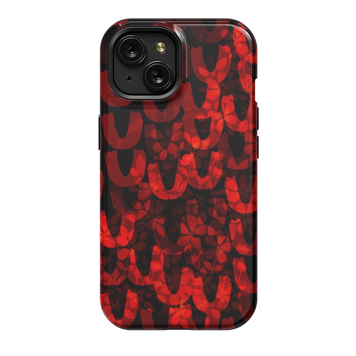 iPhone 15 StrongFit Red and black patterns by Josie