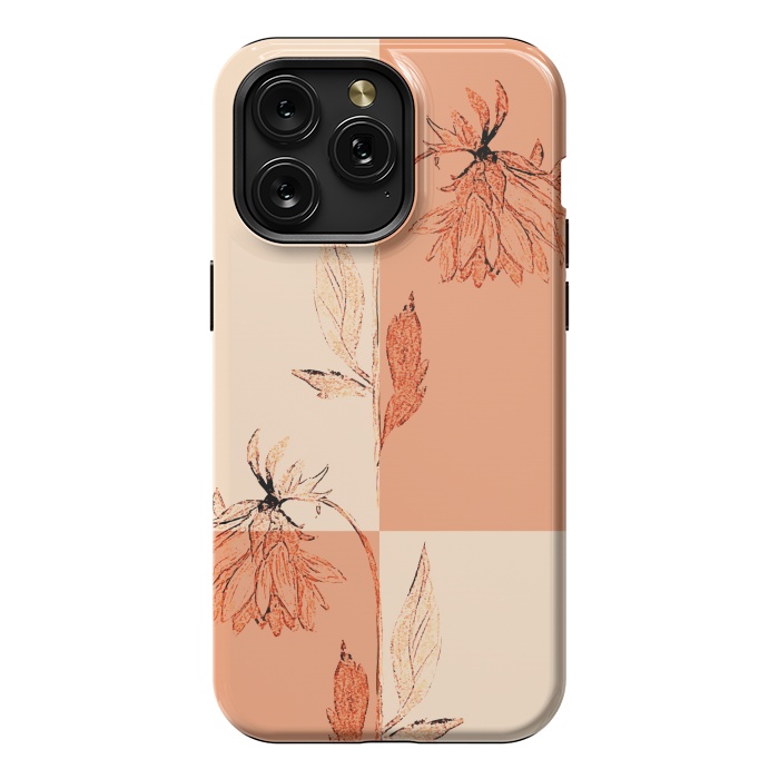 iPhone 15 Pro Max StrongFit Tropical Floral Sketch by Creativeaxle