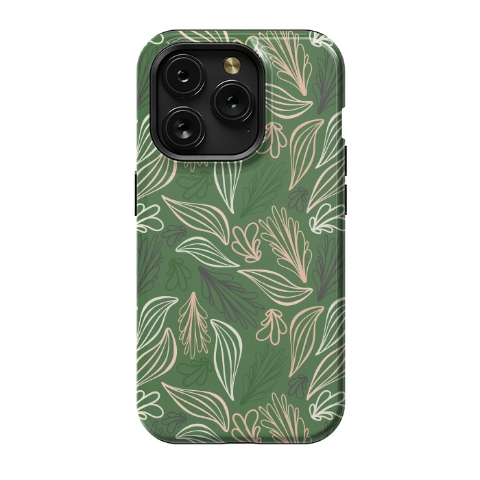 iPhone 15 Pro StrongFit Evergreen Botanicals by Kimberly Senn | Senn & Sons