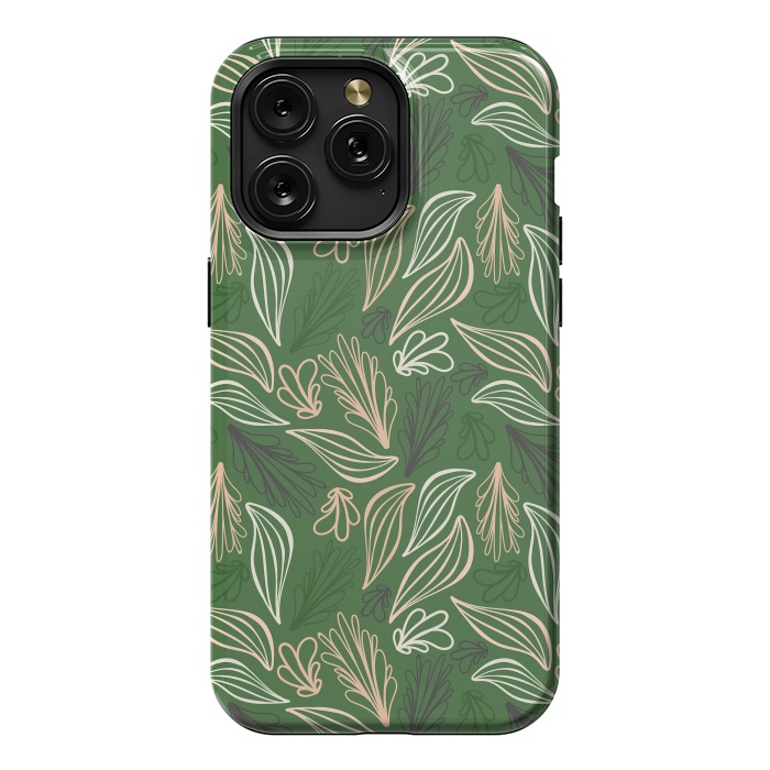 iPhone 15 Pro Max StrongFit Evergreen Botanicals by Kimberly Senn | Senn & Sons