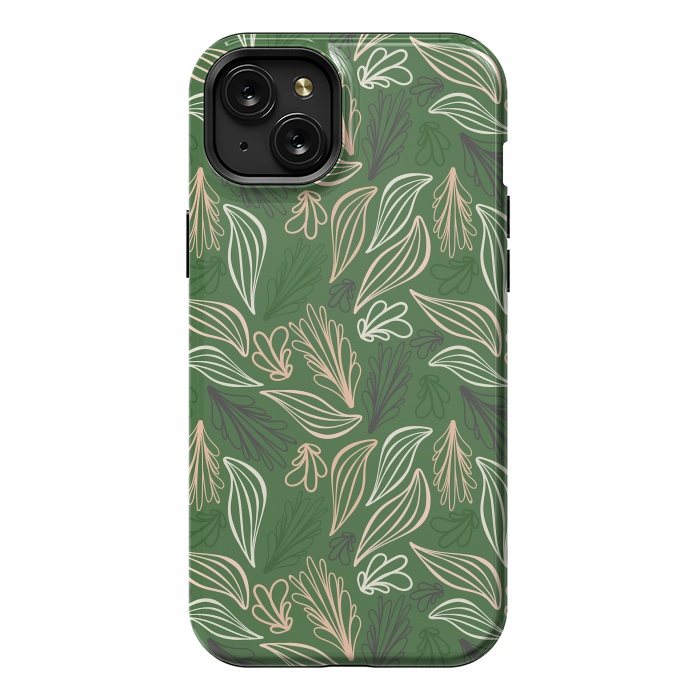 iPhone 15 Plus StrongFit Evergreen Botanicals by Kimberly Senn | Senn & Sons