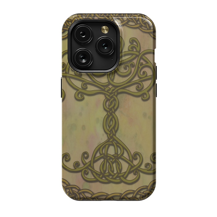 iPhone 15 Pro StrongFit Celtic Tree of Life I by Lotti Brown