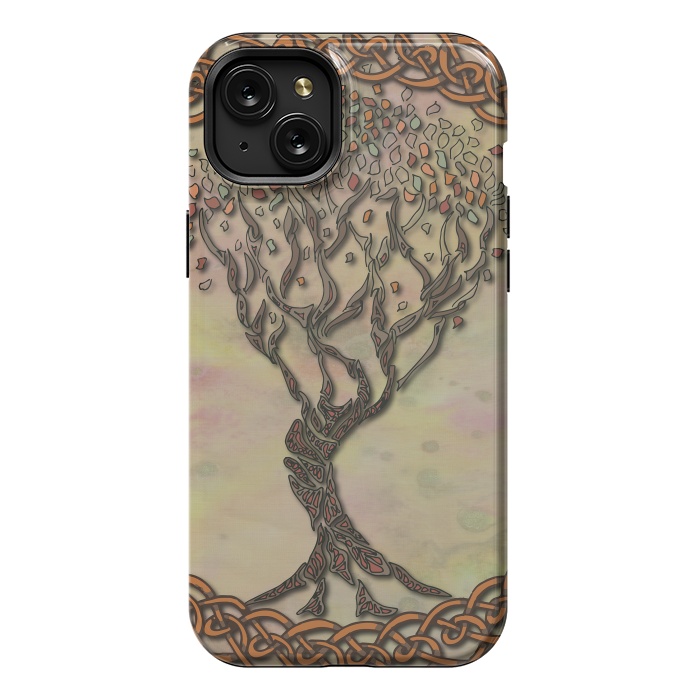 iPhone 15 Plus StrongFit Celtic Tree of Life II by Lotti Brown