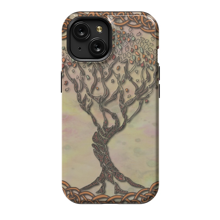 iPhone 15 StrongFit Celtic Tree of Life II by Lotti Brown