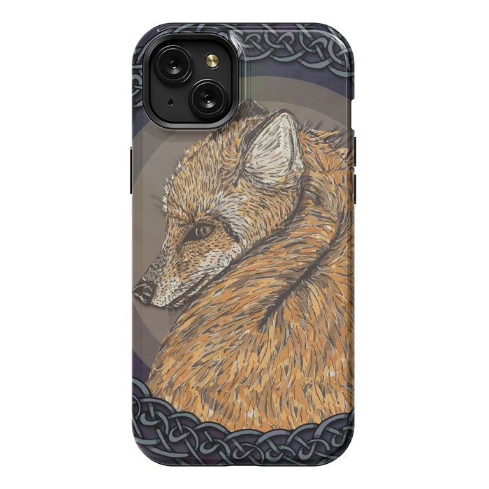 iPhone 15 Plus StrongFit Celtic Fox by Lotti Brown