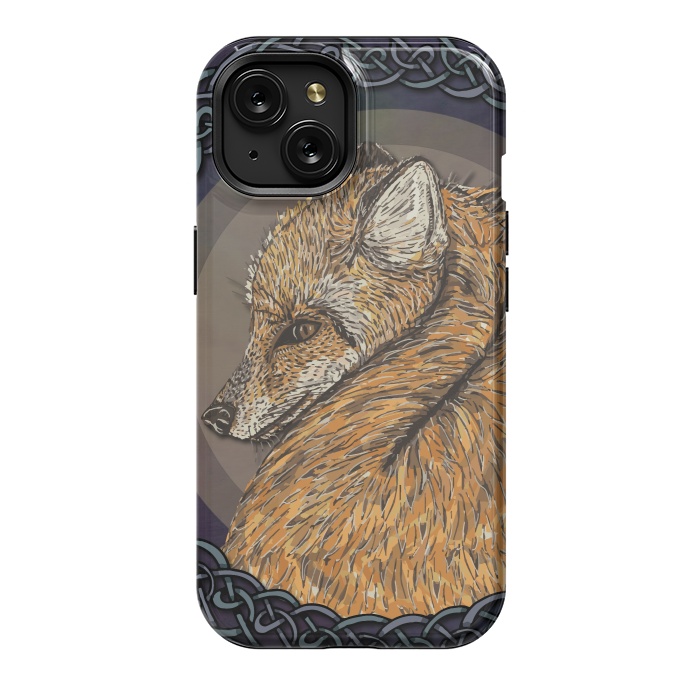 iPhone 15 StrongFit Celtic Fox by Lotti Brown
