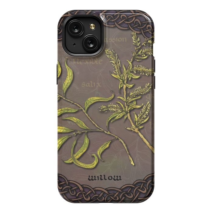 iPhone 15 Plus StrongFit Celtic Willow by Lotti Brown