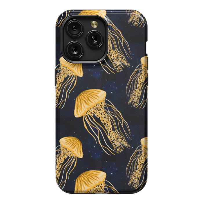 iPhone 15 Pro Max StrongFit Galaxy Jellyfish Pattern by Julie Erin Designs