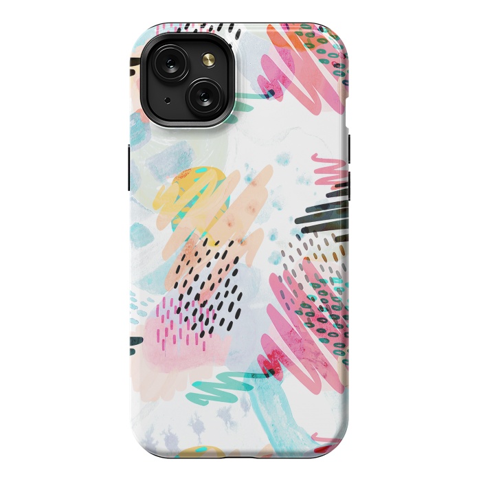 iPhone 15 Plus StrongFit Fun colorful summer doodles by Oana 