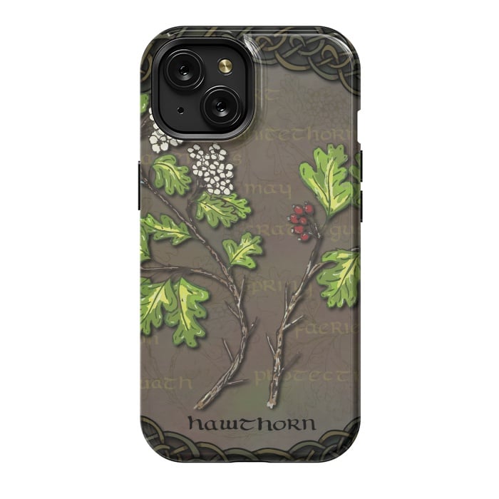 iPhone 15 StrongFit Celtic Hawthorn by Lotti Brown