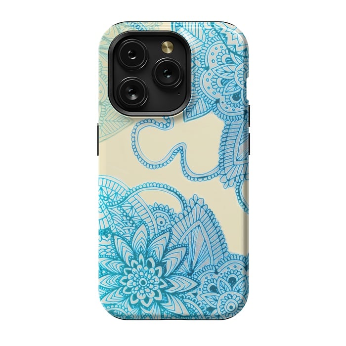 iPhone 15 Pro StrongFit Floral Doodle G580 by Medusa GraphicArt