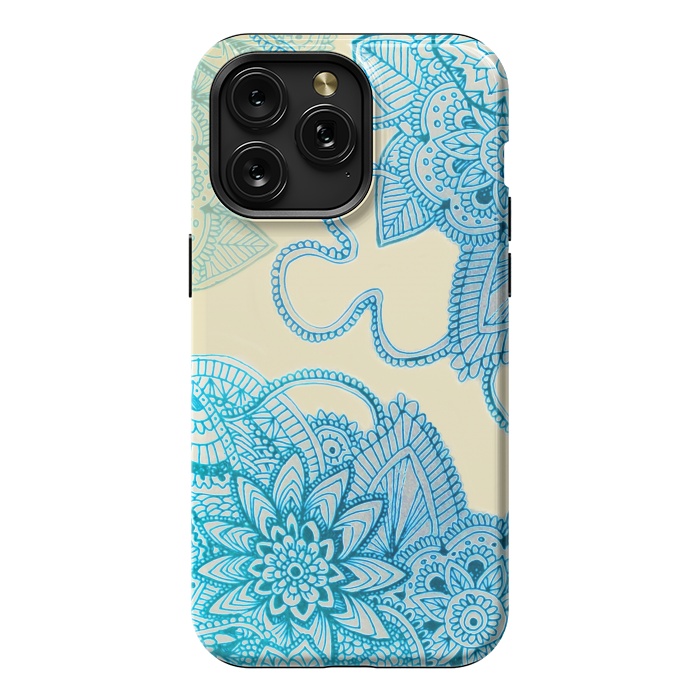 iPhone 15 Pro Max StrongFit Floral Doodle G580 by Medusa GraphicArt