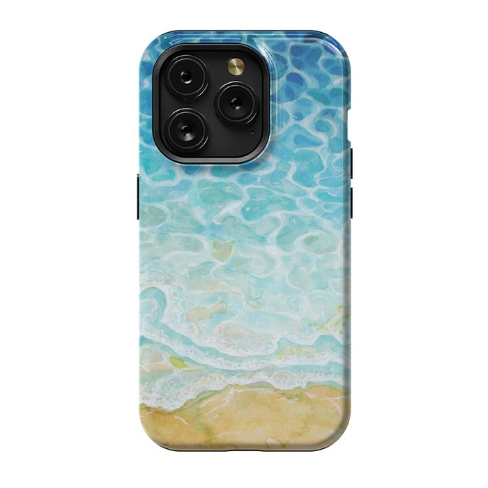 iPhone 15 Pro StrongFit Watercolor Sea G564 by Medusa GraphicArt
