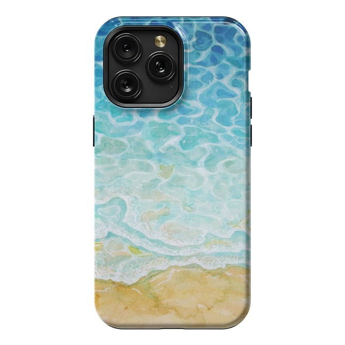 iPhone 15 Pro Max StrongFit Watercolor Sea G564 by Medusa GraphicArt