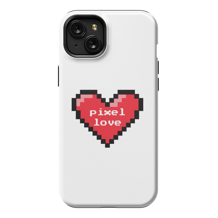 iPhone 15 Plus StrongFit Pixel love by Laura Nagel