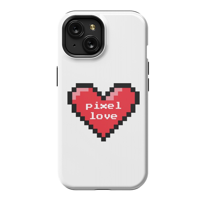 iPhone 15 StrongFit Pixel love by Laura Nagel