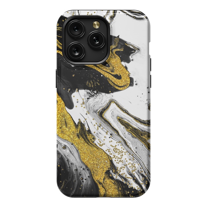 iPhone 15 Pro Max StrongFit Luxe Black and Gold by Ashley Camille