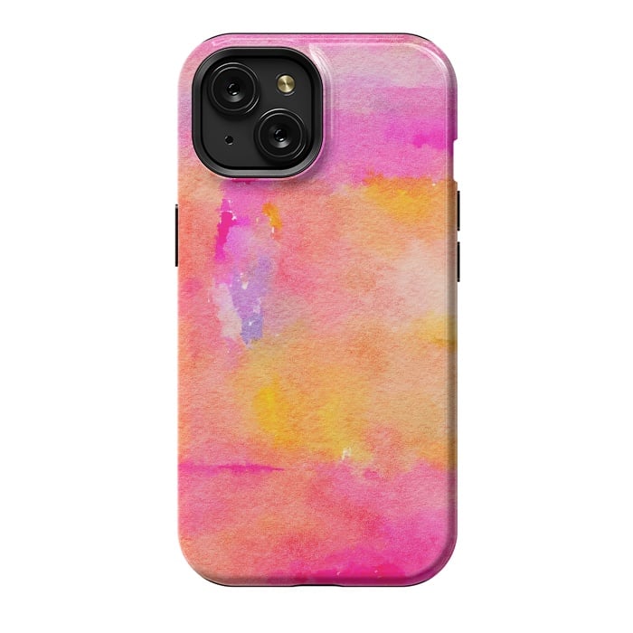 iPhone 15 StrongFit Be A Rainbow In Someone's Cloud | Modern Bohemian Watercolor Painting Optimism Positivity Good Vibes by Uma Prabhakar Gokhale