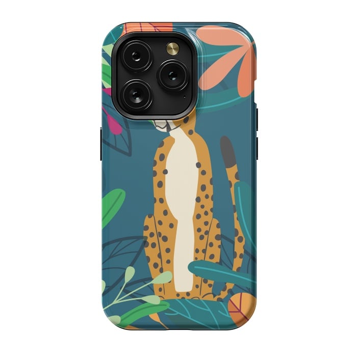 iPhone 15 Pro StrongFit Cheetah chilling by Jelena Obradovic