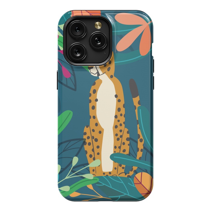 iPhone 15 Pro Max StrongFit Cheetah chilling by Jelena Obradovic
