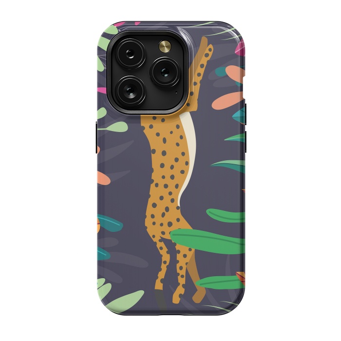 iPhone 15 Pro StrongFit Cheetah running by Jelena Obradovic