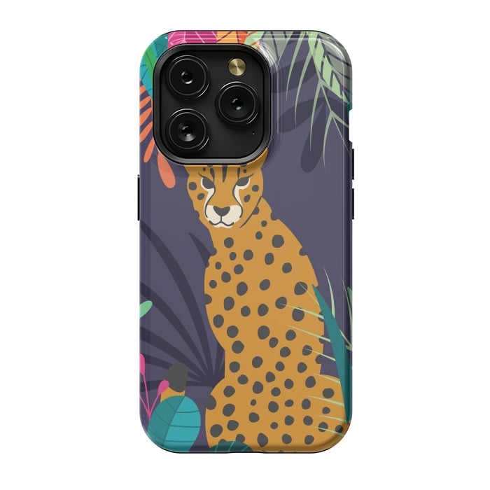 iPhone 15 Pro StrongFit Cheetah sitting in the wild by Jelena Obradovic