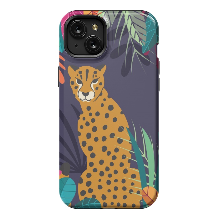 iPhone 15 Plus StrongFit Cheetah sitting in the wild by Jelena Obradovic
