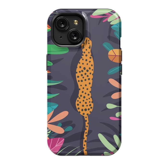 iPhone 15 StrongFit Cheetah walking in the wild by Jelena Obradovic