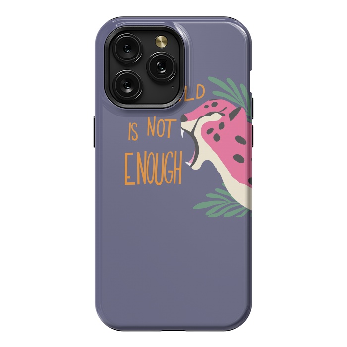 iPhone 15 Pro Max StrongFit Cheetah - the world is not enough, purple by Jelena Obradovic