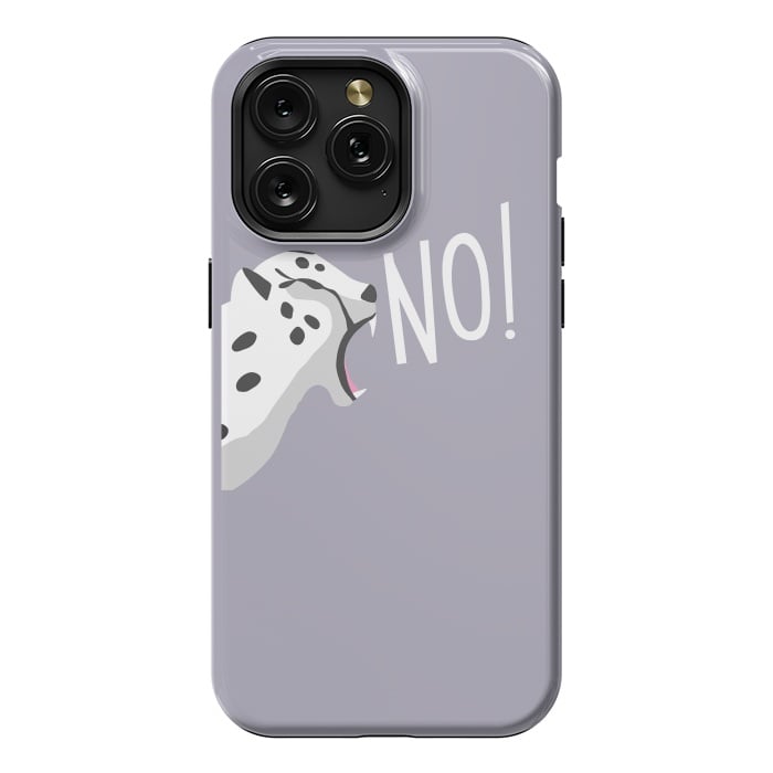 iPhone 15 Pro Max StrongFit Cheetah roaring NO, purple by Jelena Obradovic
