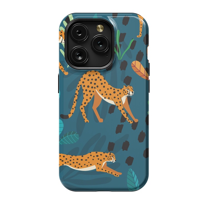 iPhone 15 Pro StrongFit Cheetah pattern 01 by Jelena Obradovic