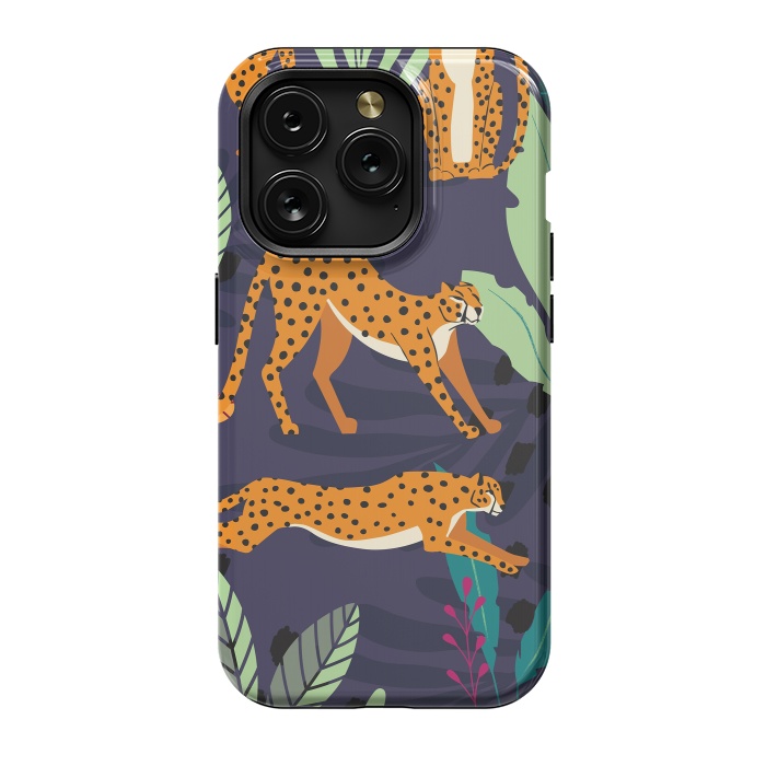 iPhone 15 Pro StrongFit Cheetah pattern 02 by Jelena Obradovic