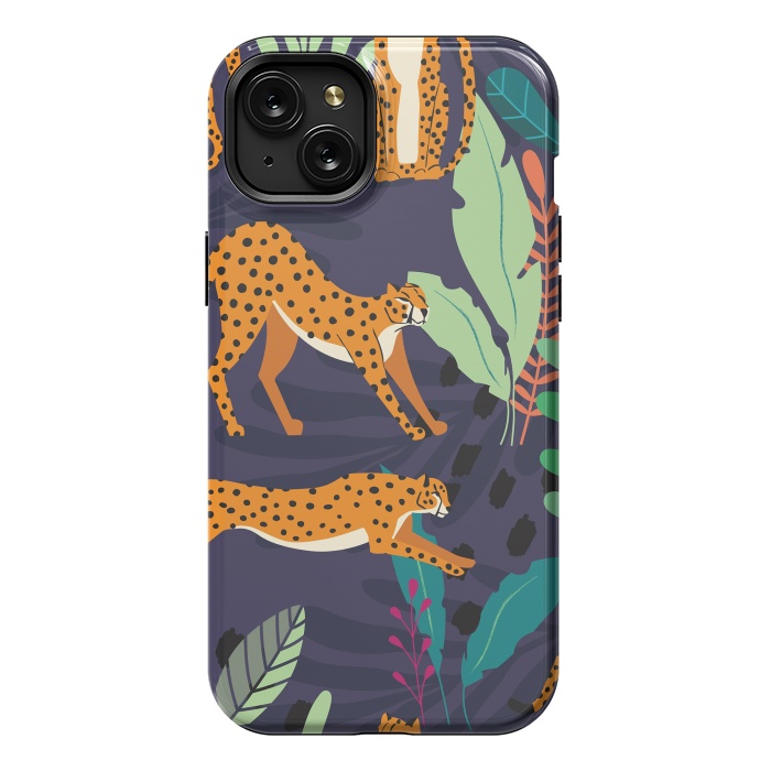 iPhone 15 Plus StrongFit Cheetah pattern 02 by Jelena Obradovic