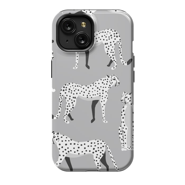 iPhone 15 StrongFit Cheetah pattern 04 by Jelena Obradovic