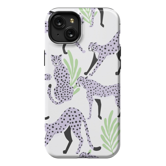 iPhone 15 Plus StrongFit Cheetah pattern 05 by Jelena Obradovic