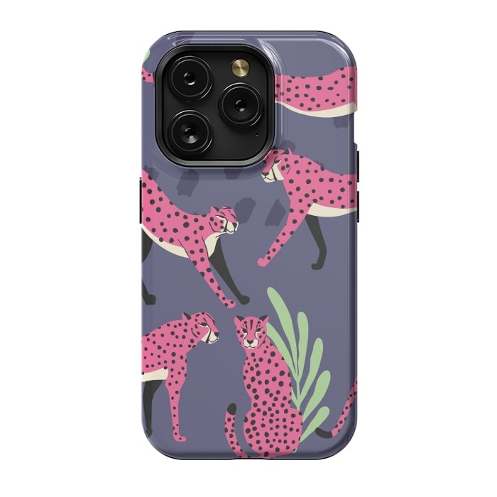 iPhone 15 Pro StrongFit Cheetah pattern 06 by Jelena Obradovic